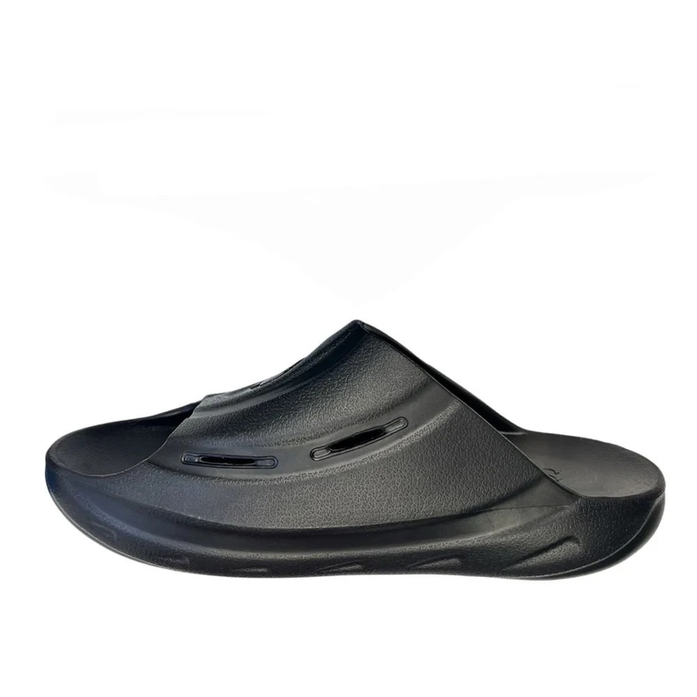 Shaq Slides Black Rubber Sandals Size 8